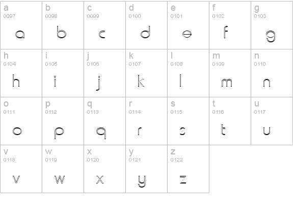GiovanniOpen lowercase a-z preview