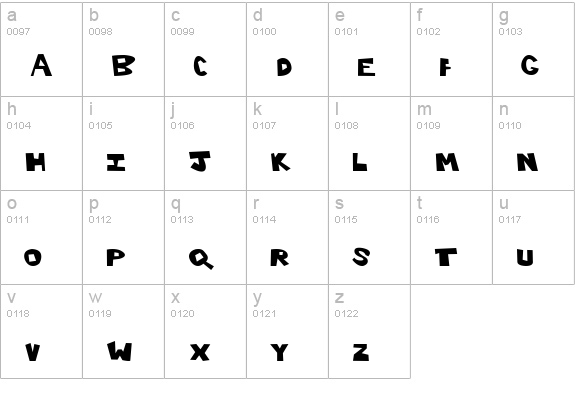 Girl77 lowercase a-z preview