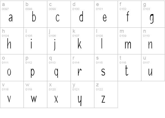 Girth Control lowercase a-z preview