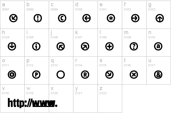Glasgow1999-Logo lowercase a-z preview