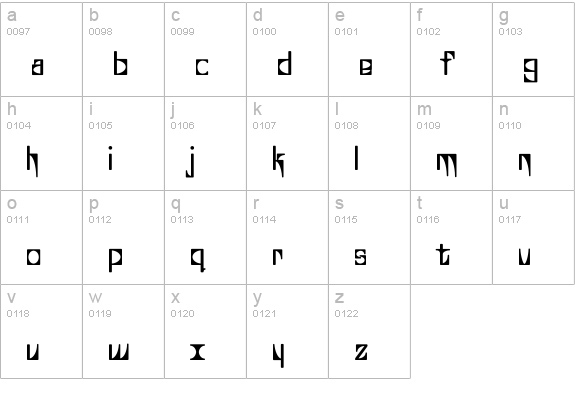 Glaukous - Viscous lowercase a-z preview