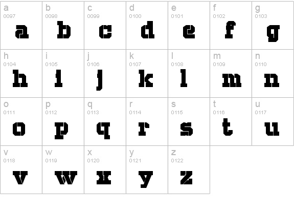 glazer lowercase a-z preview