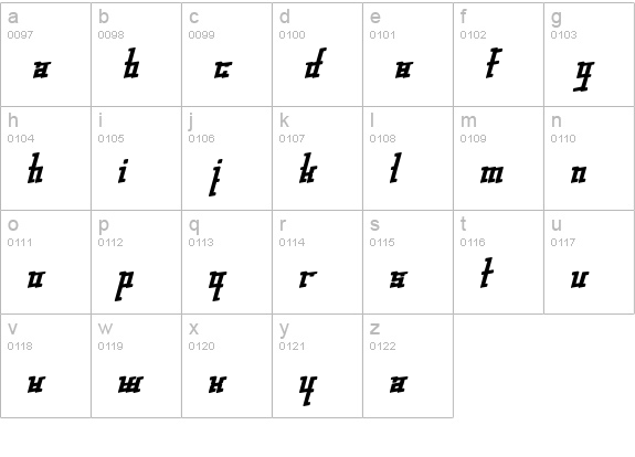 gleesteak lowercase a-z preview