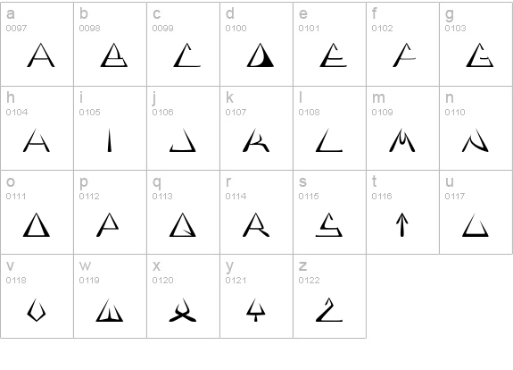 GlOrY lowercase a-z preview