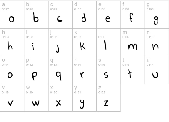 Go Boom! lowercase a-z preview