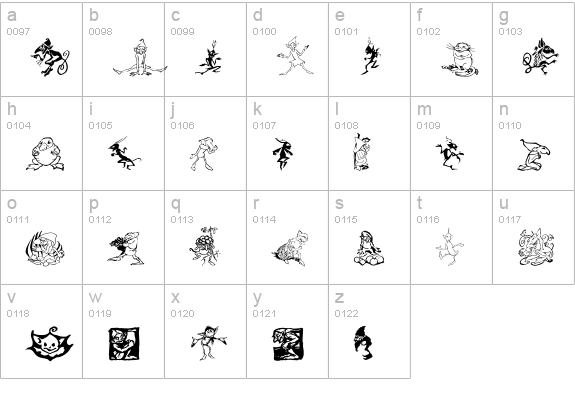 Goblins lowercase a-z preview
