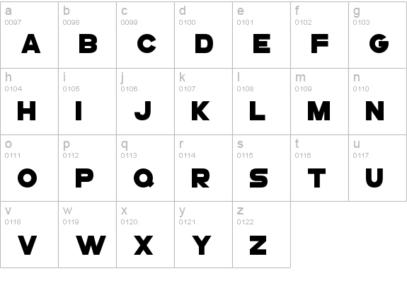 GoGo Poster Punch lowercase a-z preview