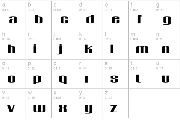 Gogosquat lowercase a-z preview