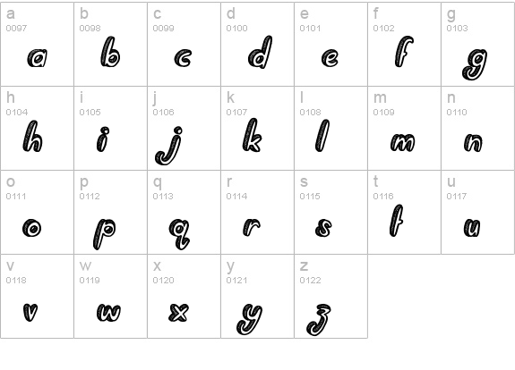 Going Rogue lowercase a-z preview
