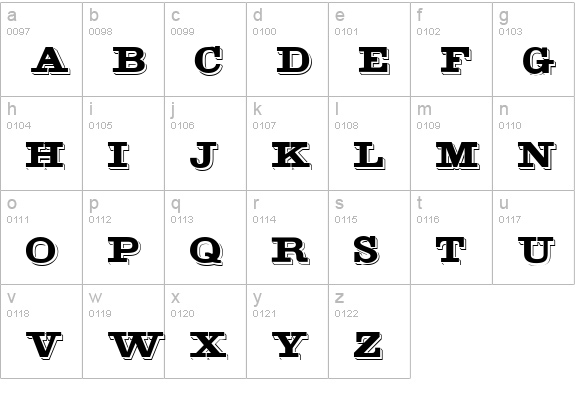 Gold Regular lowercase a-z preview