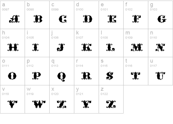 Gold Standard lowercase a-z preview