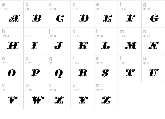 Gold Standard Italic lowercase a-z preview