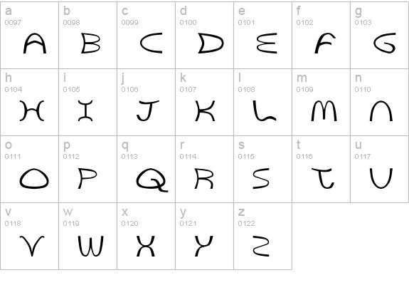 Golden Arches Bold lowercase a-z preview