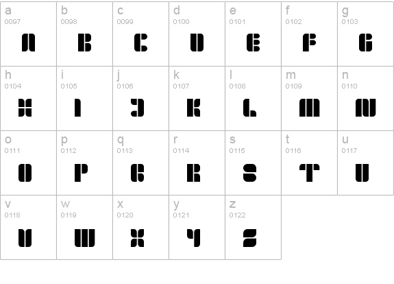 golden bar lowercase a-z preview