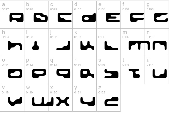 Golden Girdle lowercase a-z preview
