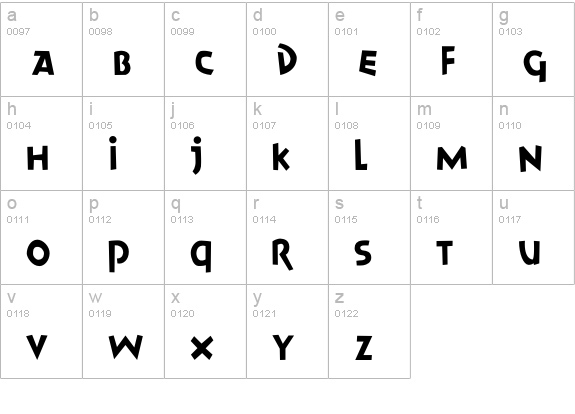 Goliath lowercase a-z preview