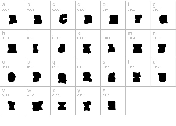 GomokuRg-Bold lowercase a-z preview