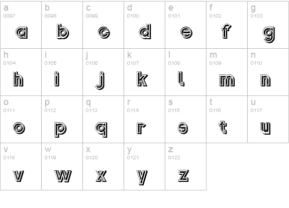 Gondrin lowercase a-z preview