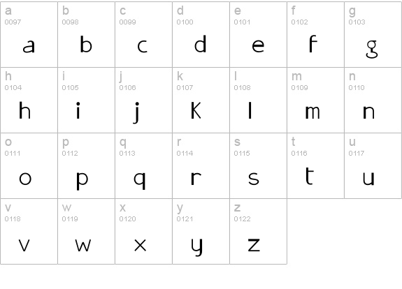 GonzaPlus lowercase a-z preview
