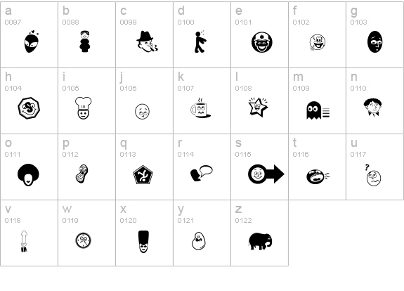 Good Head lowercase a-z preview