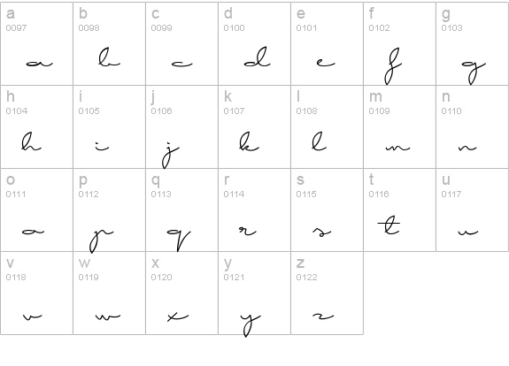Good Karma demo lowercase a-z preview