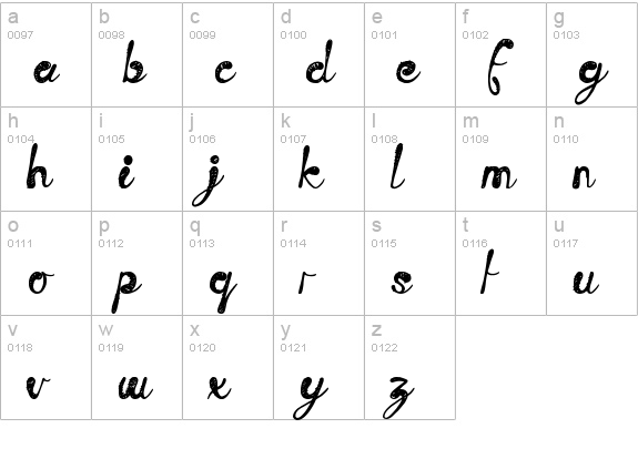 Good stuff lowercase a-z preview