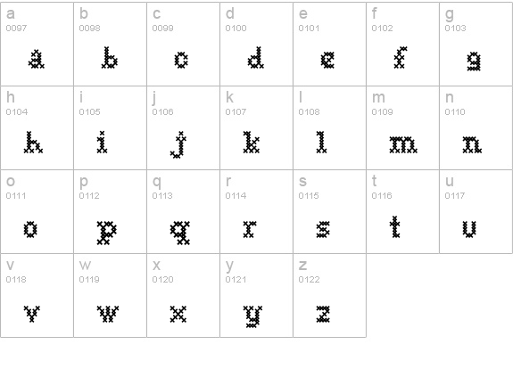 Goodbye Crewel World NF lowercase a-z preview
