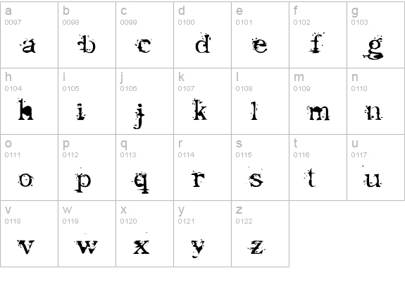 Goodbye Cruel World lowercase a-z preview