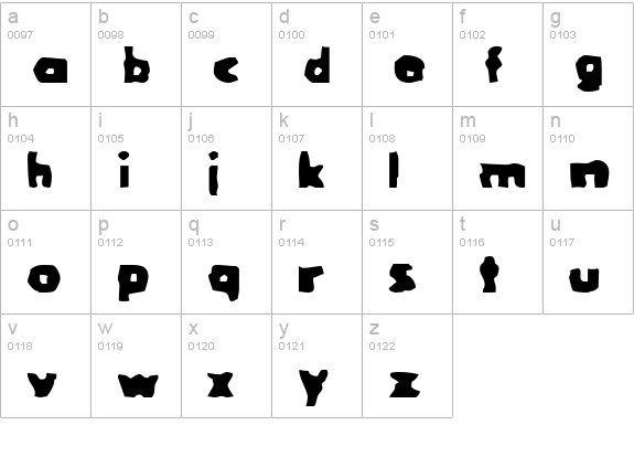 Goola Black lowercase a-z preview
