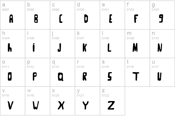 Goose Neck Regular lowercase a-z preview