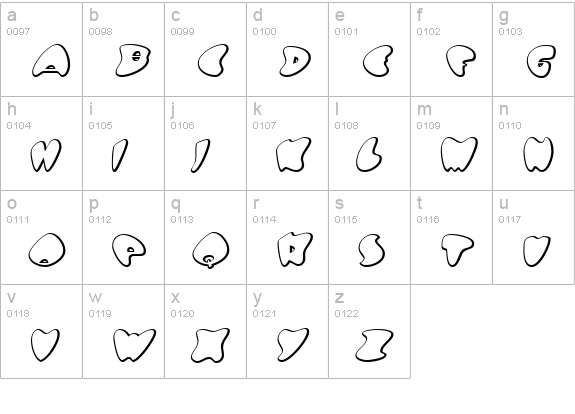 Got No Heart lowercase a-z preview