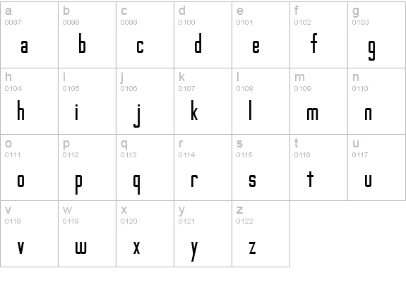 Gotham Nights Normal lowercase a-z preview