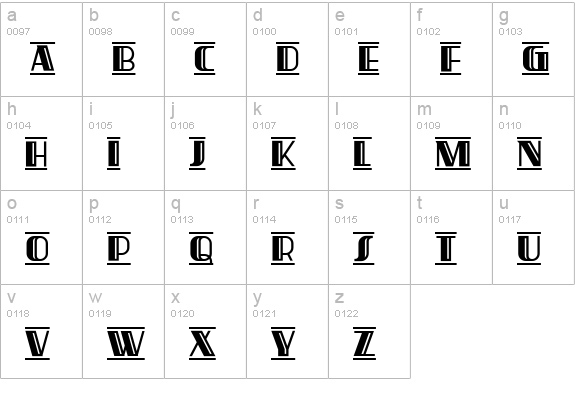 Gotham Rail Company NF lowercase a-z preview