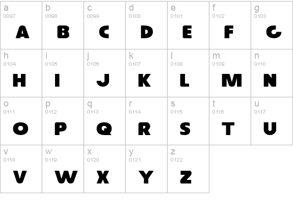 Governor Expanded lowercase a-z preview