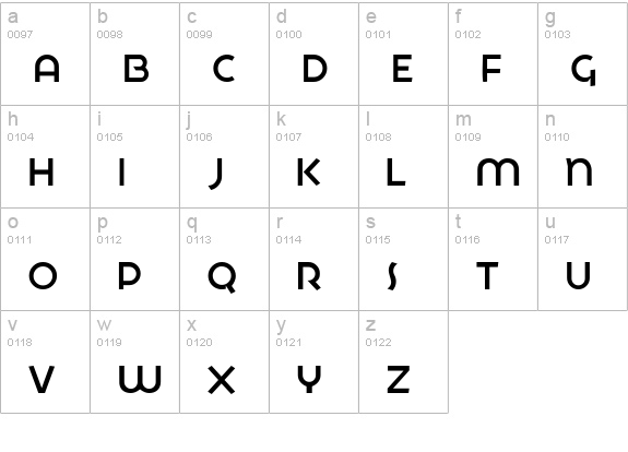 GoyaLight lowercase a-z preview