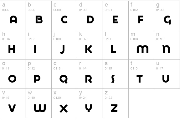 GoyaMedium lowercase a-z preview