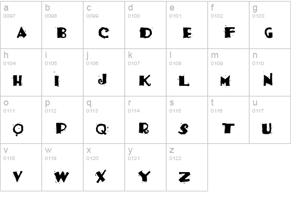 Gr-Tacosalad lowercase a-z preview