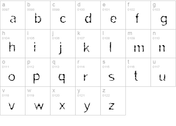 Grade lowercase a-z preview