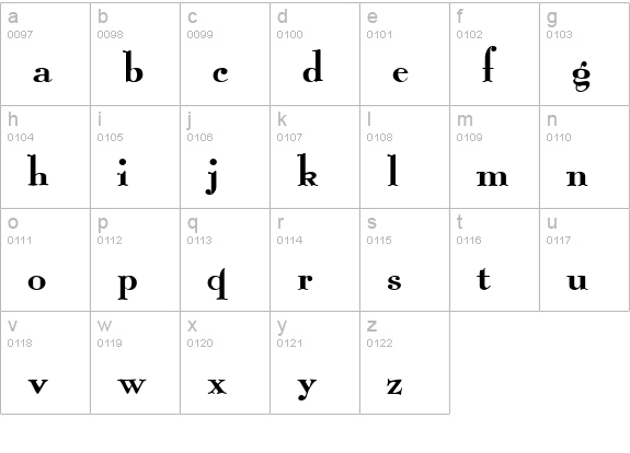 GrailLight Regular lowercase a-z preview