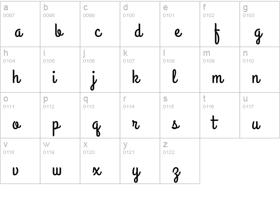 Grand Hotel lowercase a-z preview
