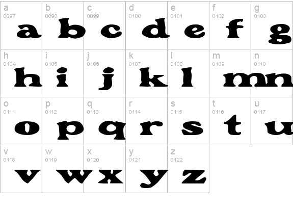 GrantExtended lowercase a-z preview