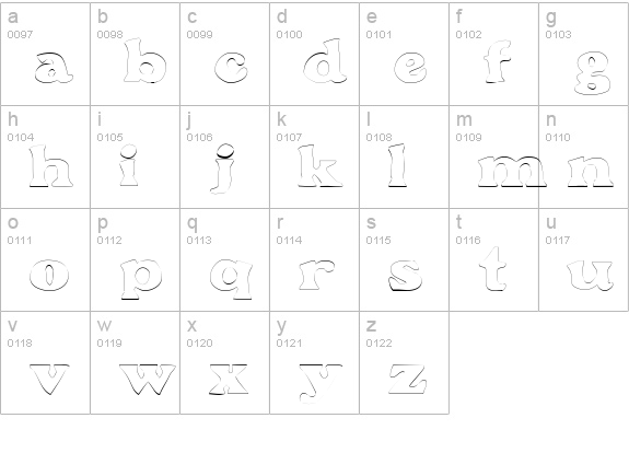GrantOutline lowercase a-z preview