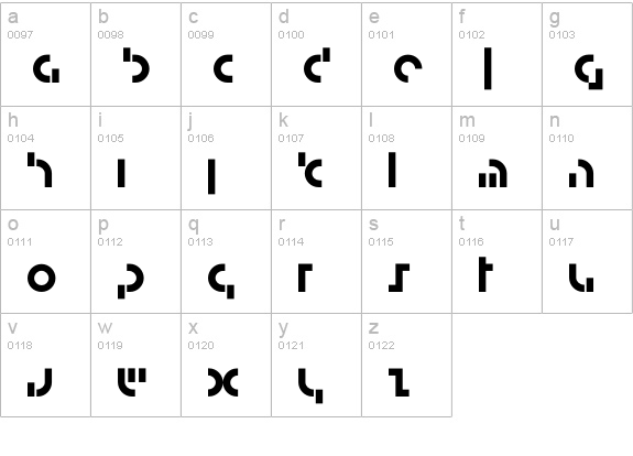 Graphic lowercase a-z preview