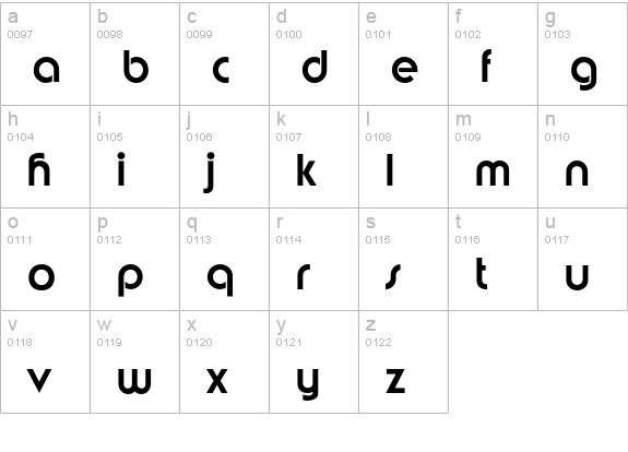 Graphics lowercase a-z preview