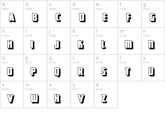 Great Lakes Shadow NF lowercase a-z preview