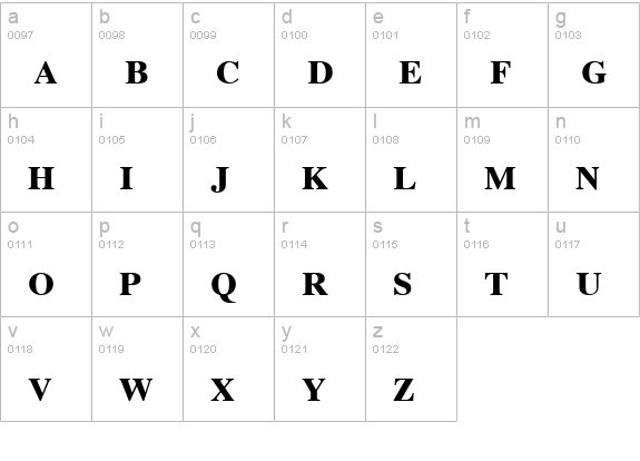 Greco OldStyle SSi Bold Small Caps  lowercase a-z preview