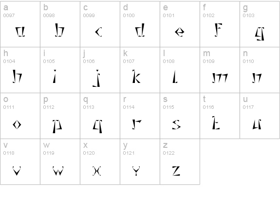 Grecques Tryout lowercase a-z preview