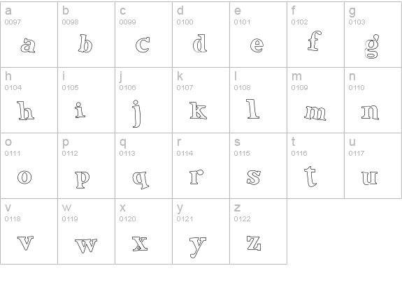 Green Eggs and Spam Outline lowercase a-z preview