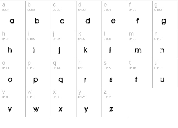 green piloww lowercase a-z preview
