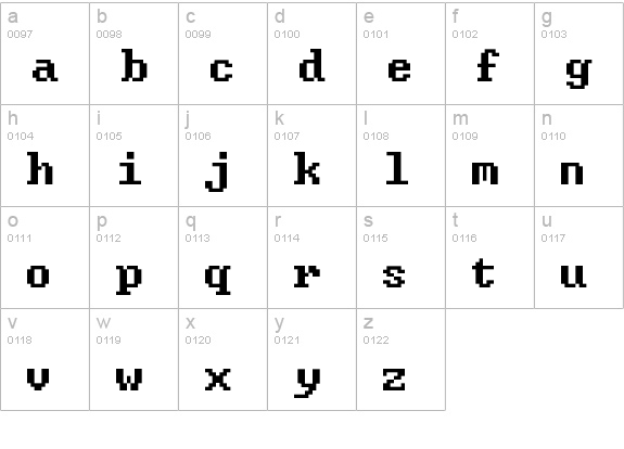 Green Screen lowercase a-z preview